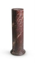 AN ENGLISH DEEP RED SCAGLIOLA PEDESTAL, EARLY 19TH CENTURY