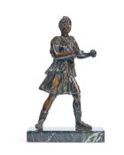 A FRENCH BRONZE FIGURE OF DIANA THE HUNTRESS, 17TH CENTURY