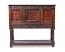 A CHARLES II OAK CUPBOARD OF YORKSHIRE TYPE, 17TH CENTURY