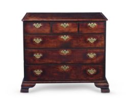 A CHINESE EXPORT PADOUK CHEST OF DRAWERS, LAST QUARTER 18TH CENTURY