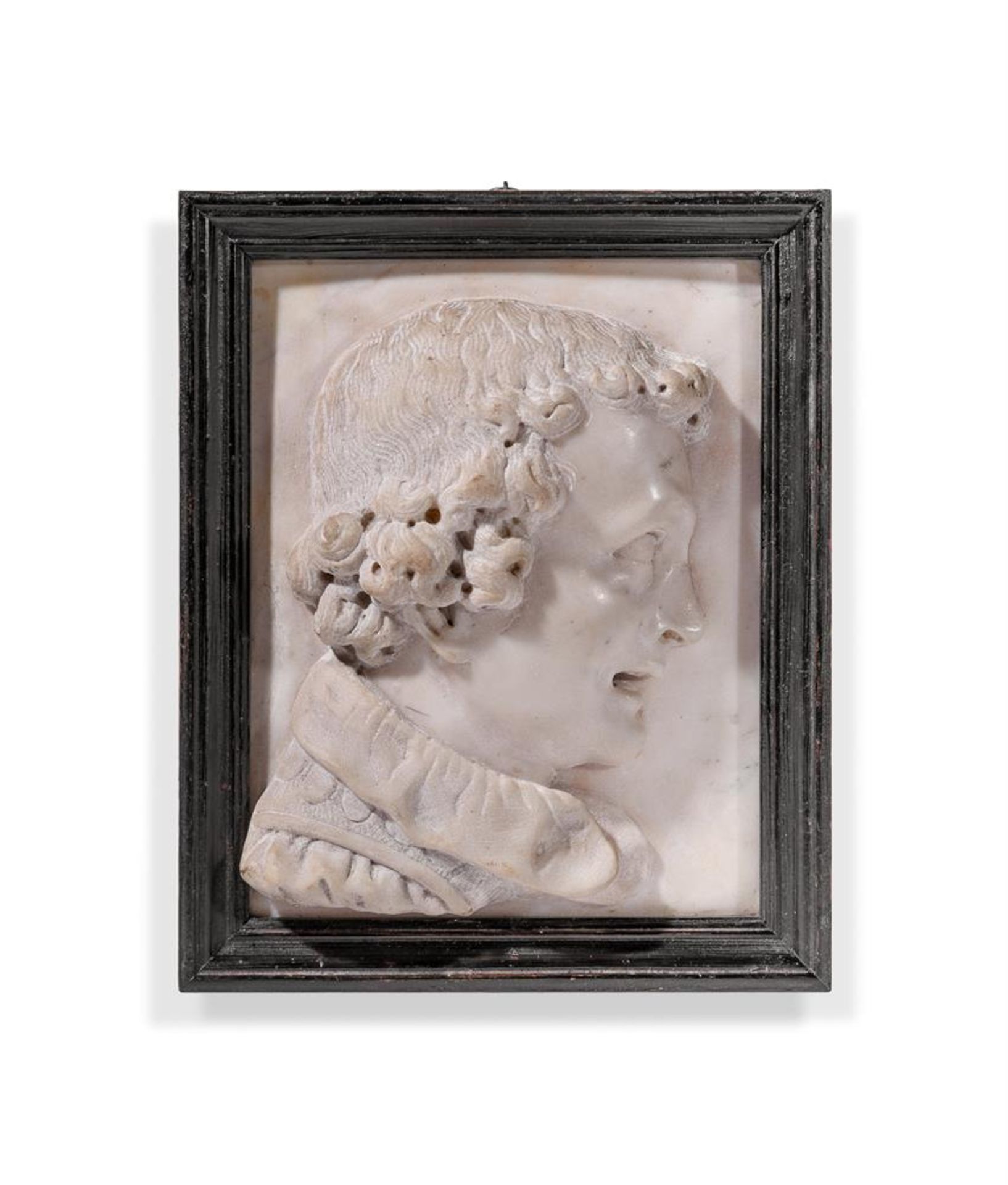 GIOVANNI BONAZZA (1654-1736) A WHITE MARBLE PROFILE RELIEF OF A MAN, EARLY 18TH CENTURY