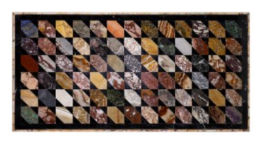 AN ENGLISH REGENCY SPECIMEN INLAID PIETRA DURE TABLE TOP, CIRCA 1820-1830