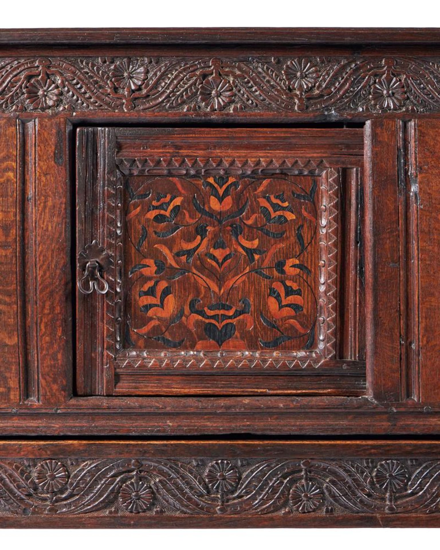 A CHARLES II OAK CUPBOARD OF YORKSHIRE TYPE, 17TH CENTURY - Image 4 of 4