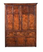 A BURR ELM ESTATE CABINET, LATE 18TH OR EARLY 19TH CENTURY