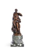 AN ITALIAN OR FRENCH BRONZE FIGURE OF JUPITER, 17TH CENTURY
