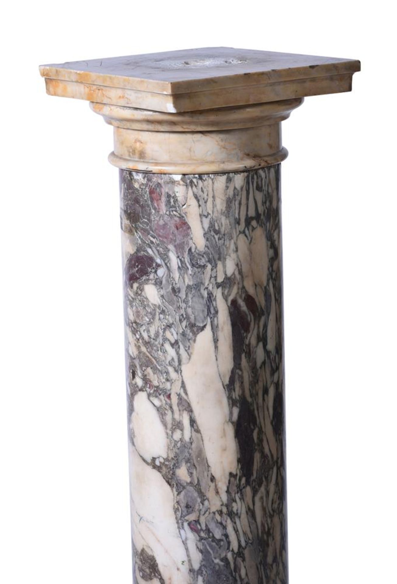 AN ITALIAN BRECCIA AFRICANA MARBLE PEDESTAL, 18TH/19TH CENTURY - Image 2 of 3