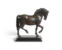 AFTER GIAMBOLOGNA (1529-1608) A BRONZE FIGURE OF A PACING HORSE, 18TH CENTURY