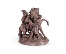 AN ITALIAN TERRACOTTA GROUP OF THE ABDUCTION OF A SABINE, 18TH CENTURY