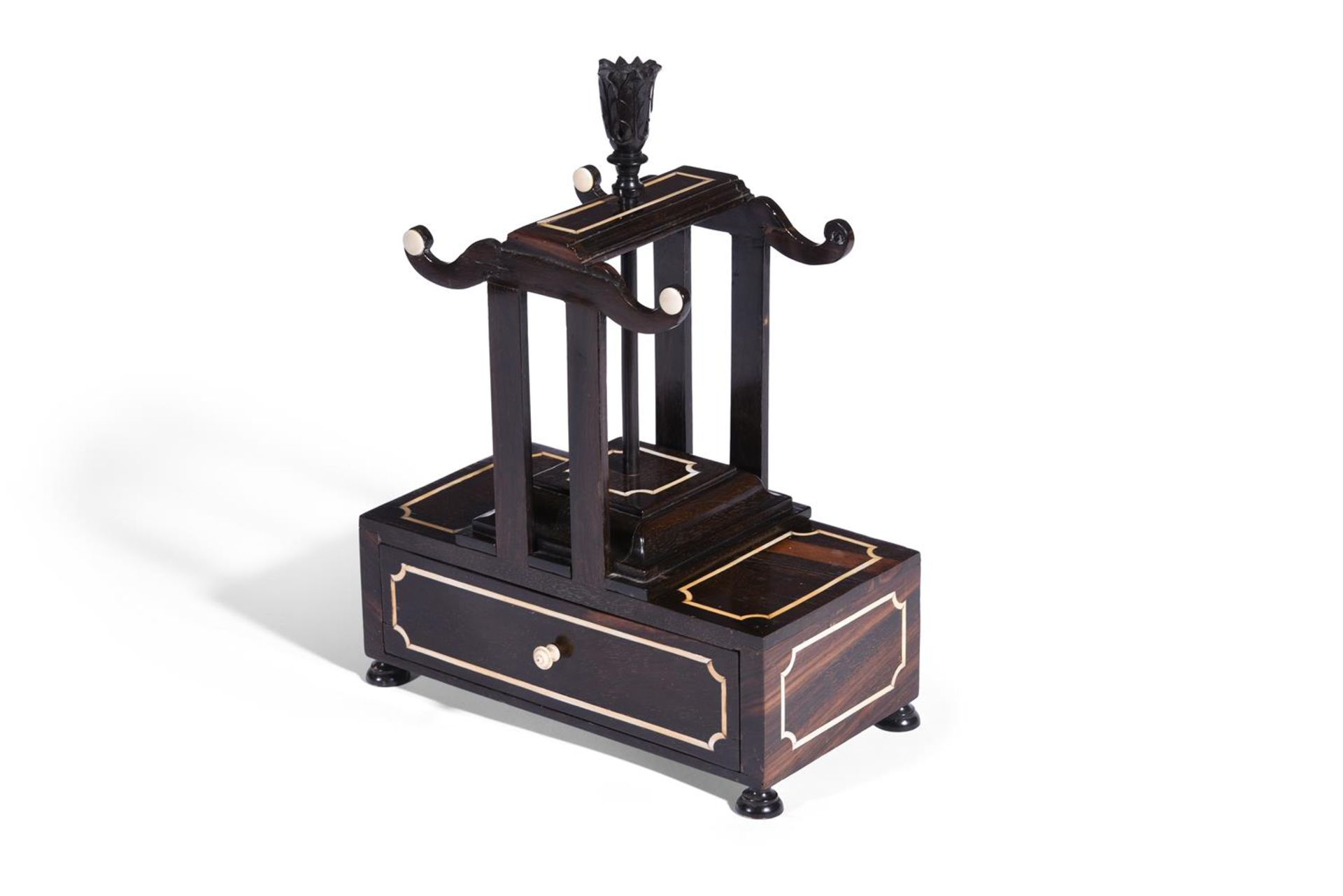 Y AN ANGLO-INDIAN EBONY AND BONE LETTER PRESS, MID 19TH CENTURY - Image 2 of 2