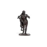 AN ITALIAN BRONZE FIGURE OF HERCULES WITH A CLUB, 17TH CENTURY