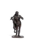 AN ITALIAN BRONZE FIGURE OF HERCULES WITH A CLUB, 17TH CENTURY