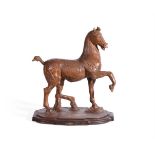 AN ITALIAN TERRACOTTA FIGURE OF AN ÉCORCHÉ HORSE, 19TH CENTURY