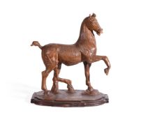 AN ITALIAN TERRACOTTA FIGURE OF AN ÉCORCHÉ HORSE, 19TH CENTURY