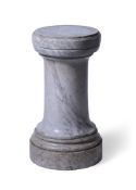 AN ITALIAN GREY MARBLE PEDESTAL, 19TH CENTURY