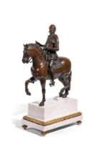 A LOUIS XVI BRONZE EQUESTRIAN PORTRAIT OF HENRY IV, 18TH CENTURY