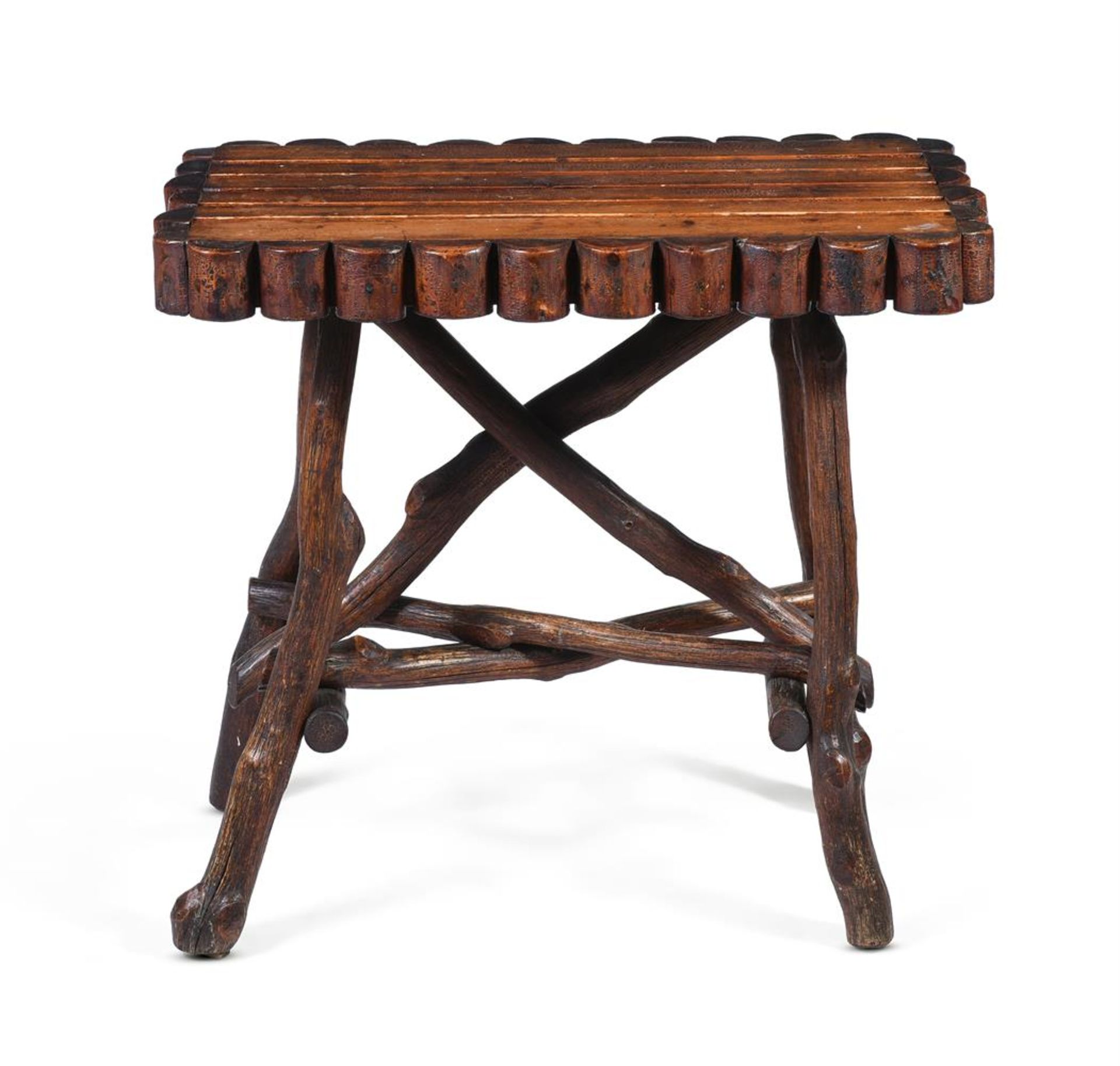 A PINE RUSTIC TABLE, LATE 19TH OR EARLY 20TH CENTURY - Bild 2 aus 3
