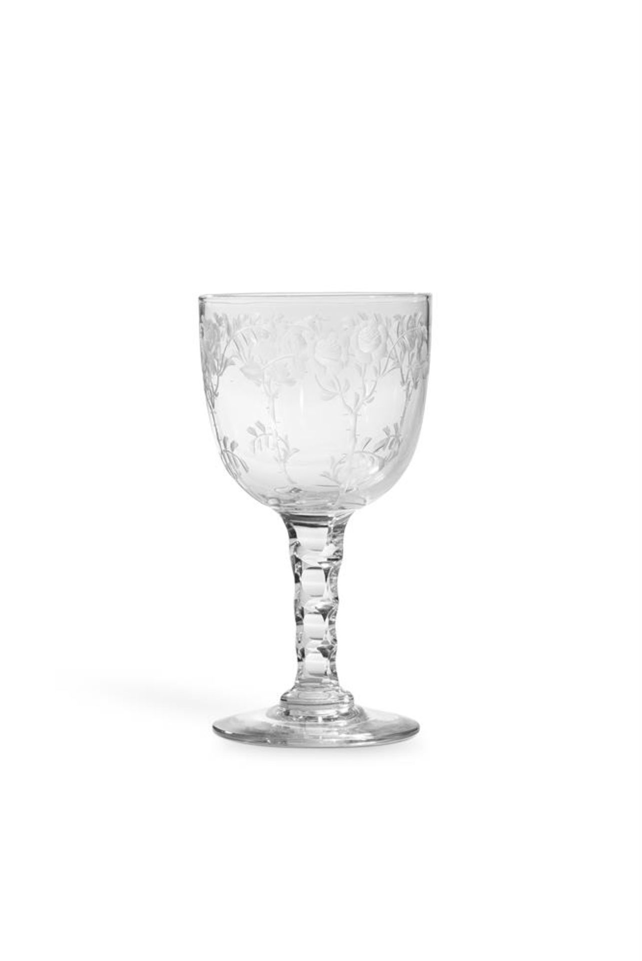 A LARGE ENGRAVED GLASS GOBLET, 19TH CENTURY - Image 2 of 2