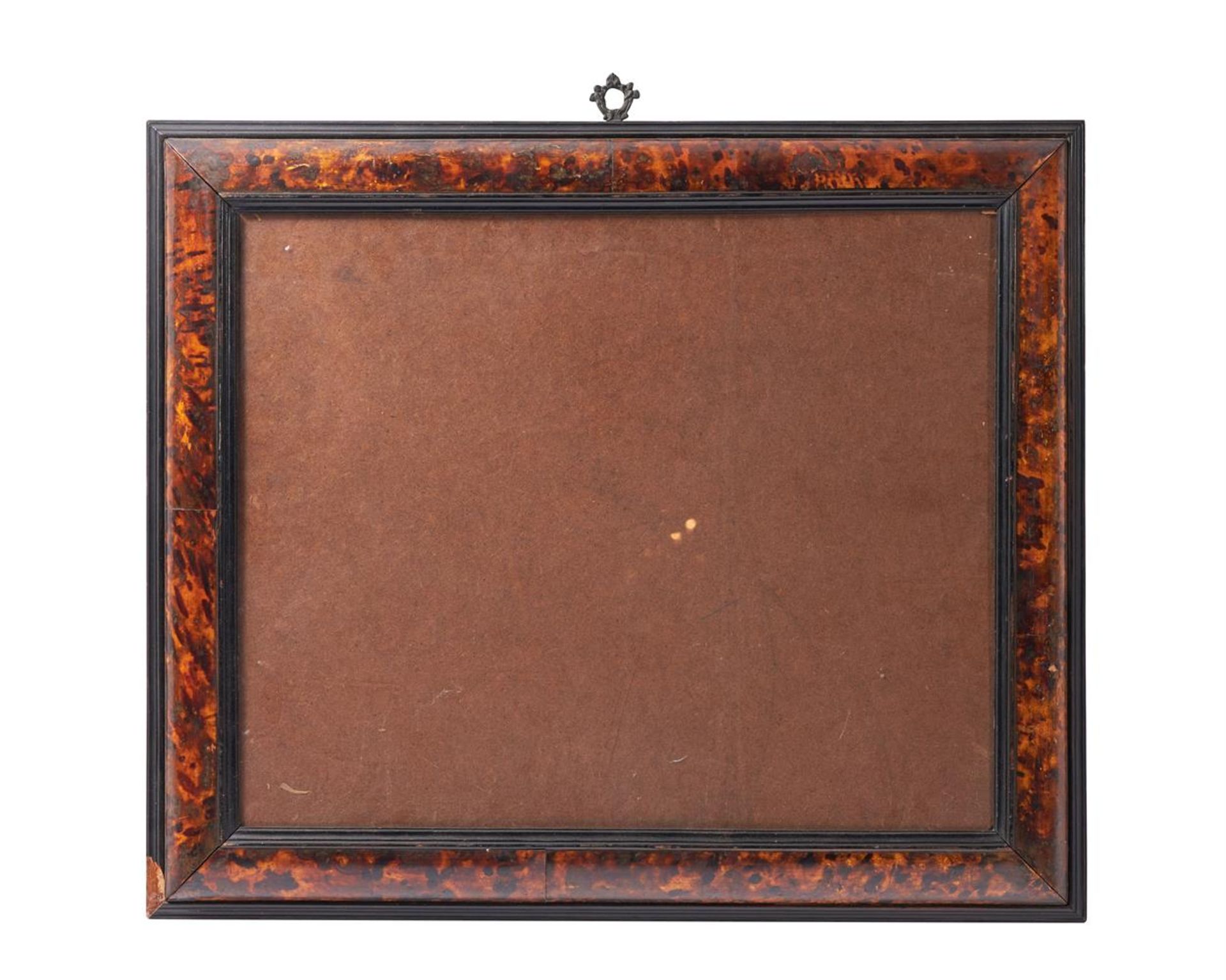 A TORTOISESHELL AND EBONISED FRAME IN 17TH CENTURY STYLE, 19TH CENTURY