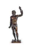 A FRENCH BRONZE FIGURE OF JUPITER, 17TH CENTURY