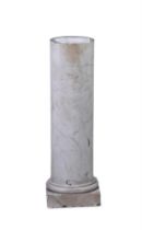 AN ITALIAN CARRARA MARBLE PEDESTAL, 19TH CENTURY