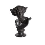 A WEDGWOOD BLACK BASALT BUST OF MERCURY, LATE 18TH/EARLY 19TH CENTURY