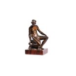 AFTER BARTHELEMY PRIEUR (C.1536-1611) A FRENCH BRONZE FIGURE OF THE SEATED VENUS, 18TH/19TH CENTURY