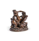 A FRENCH BRONZE GROUP OF A CENTAUR FIGHTING, 19TH CENTURY