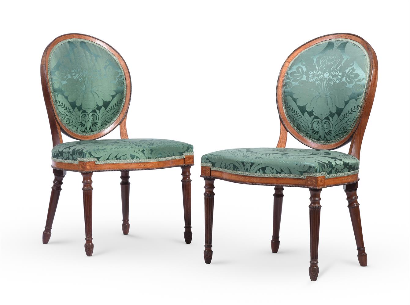A SET OF EIGHT GEORGE III CHAIRS IN THE MANNER OF JOHN LINNELL, CIRCA 1780 - Image 2 of 6