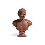 AFTER THE ANTIQUE- A NORTHERN EUROPEAN CARVED OAK BUST OF THE ALBANI FAUN