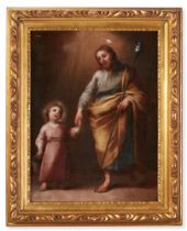 SPANISH SCHOOL (17TH CENTURY), SAINT JOSEPH WITH THE CHRIST CHILD