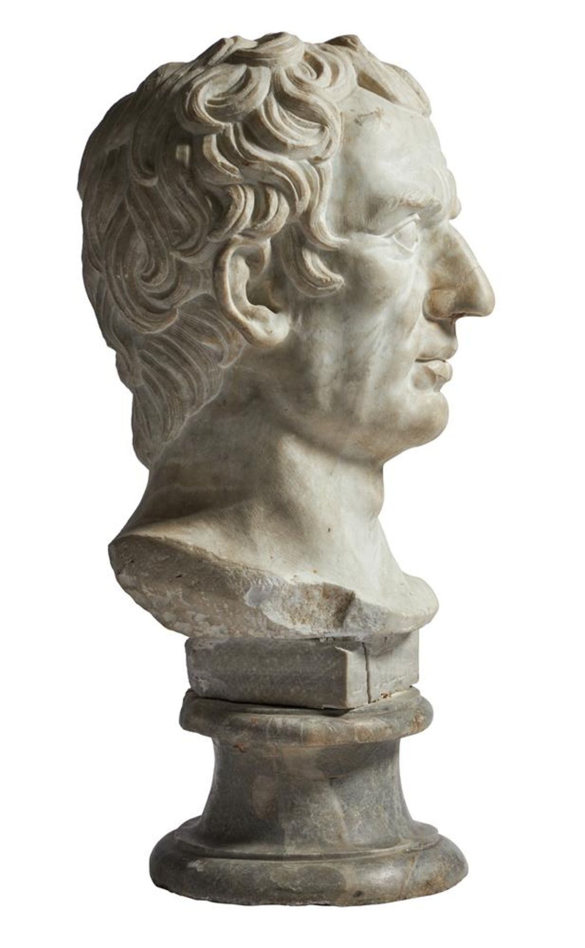 AN ITALIAN WHITE MARBLE PORTRAIT HEAD OF LUCIUS SILLA, 17TH/18TH CENTURY - Image 6 of 6