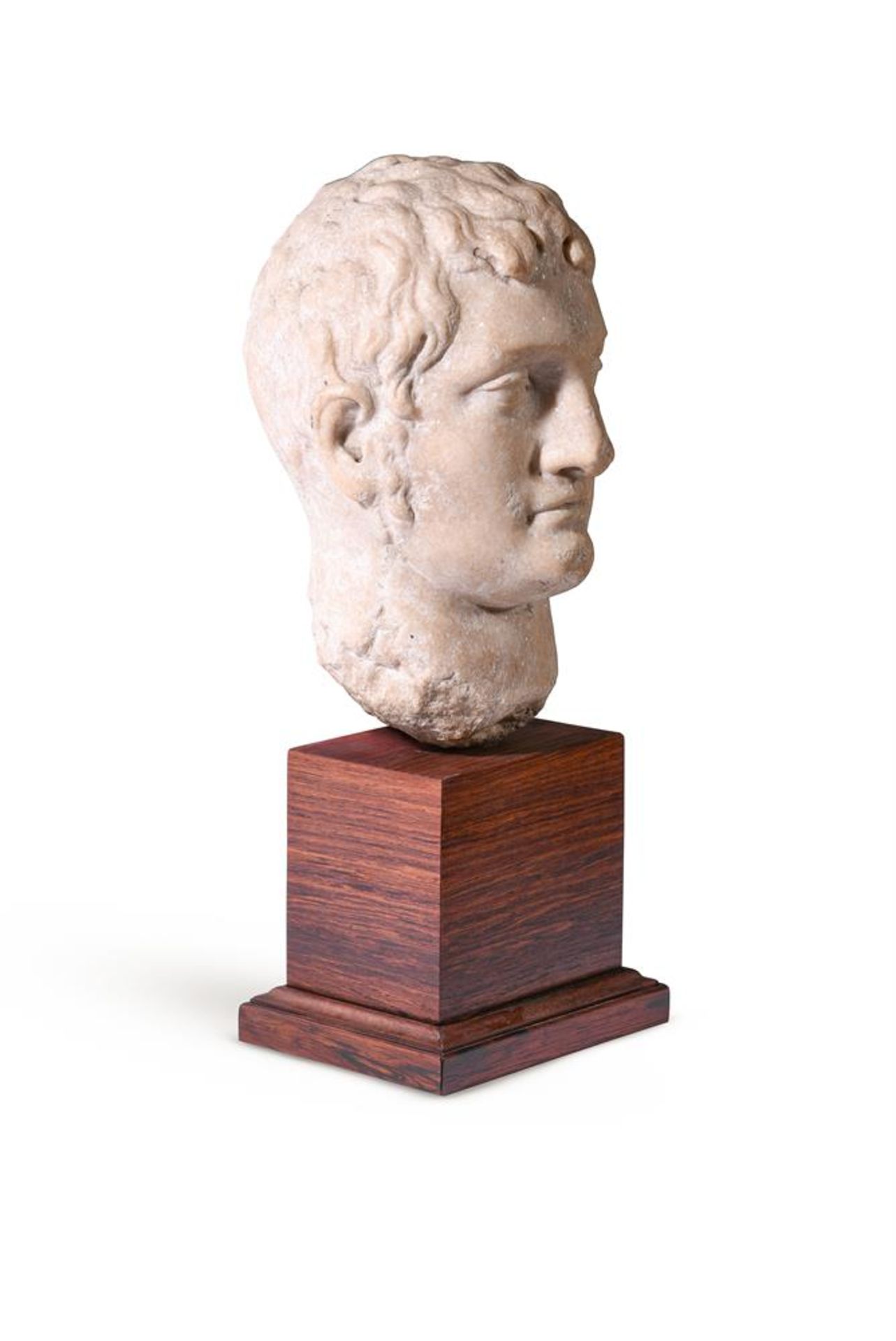 A ROMAN JULIO-CLAUDIAN MARBLE PORTRAIT HEAD OF A MAN, CIRCA 1ST CENTURY A.D. - Image 3 of 3