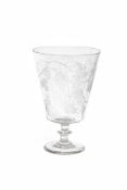AN OVER-SIZED ENGRAVED GOBLET IN ORIGINAL CASE, 19TH CENTURY