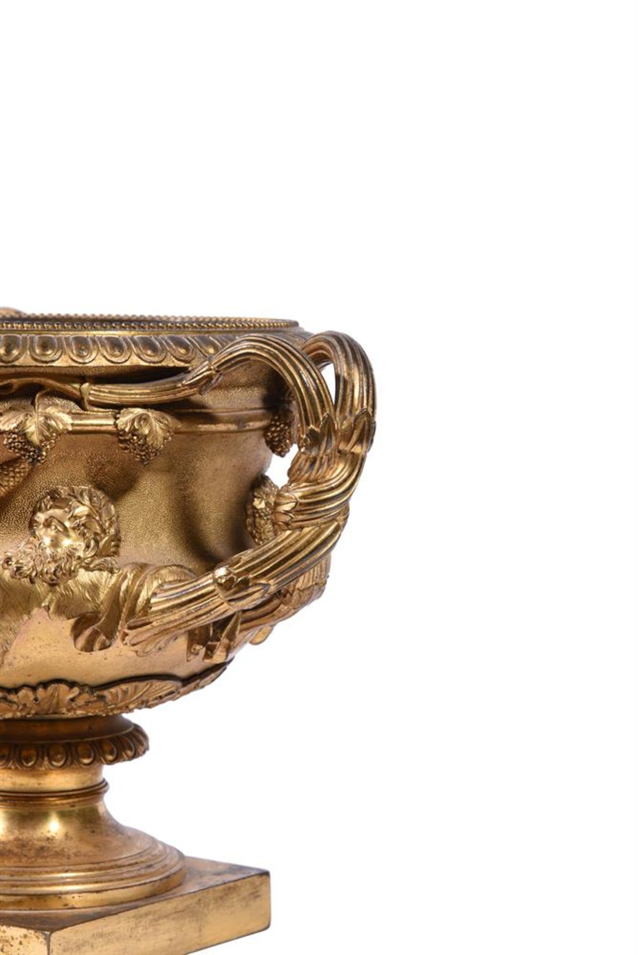 AFTER THE ANTIQUE, A PAIR OF REGENCY ORMOLU WARWICK VASES, EARLY 19TH CENTURY - Image 4 of 4