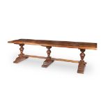 A WALNUT DINING OR HALL TABLE, 17TH CENTURY AND LATER