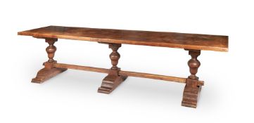 A WALNUT DINING OR HALL TABLE, 17TH CENTURY AND LATER
