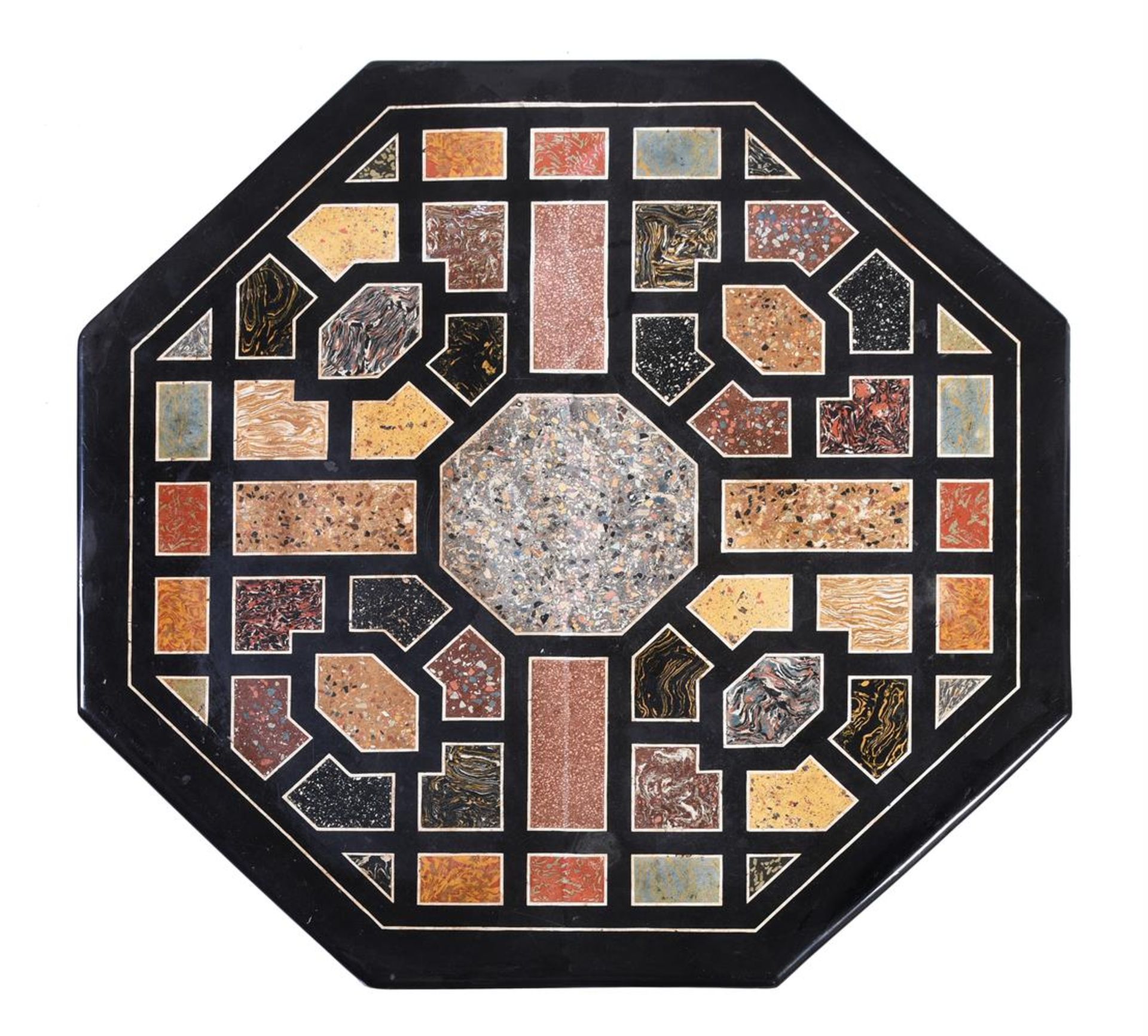 AN ITALIAN SCAGLIOLA OCTAGONAL TABLE TOP, 17TH CENTURY - Image 2 of 4