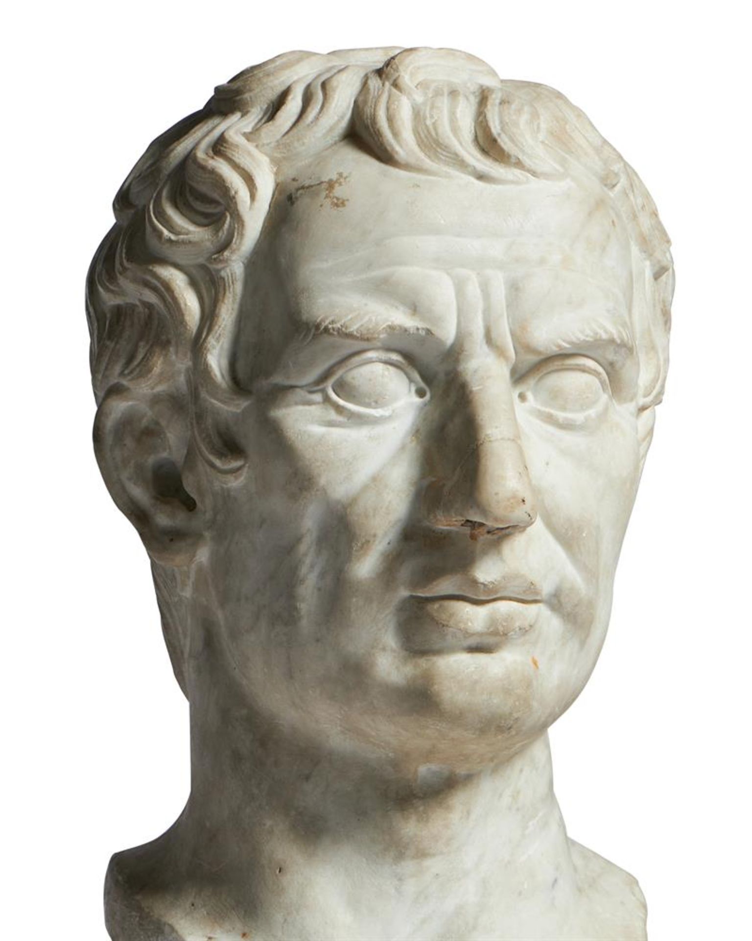 AN ITALIAN WHITE MARBLE PORTRAIT HEAD OF LUCIUS SILLA, 17TH/18TH CENTURY - Image 4 of 6
