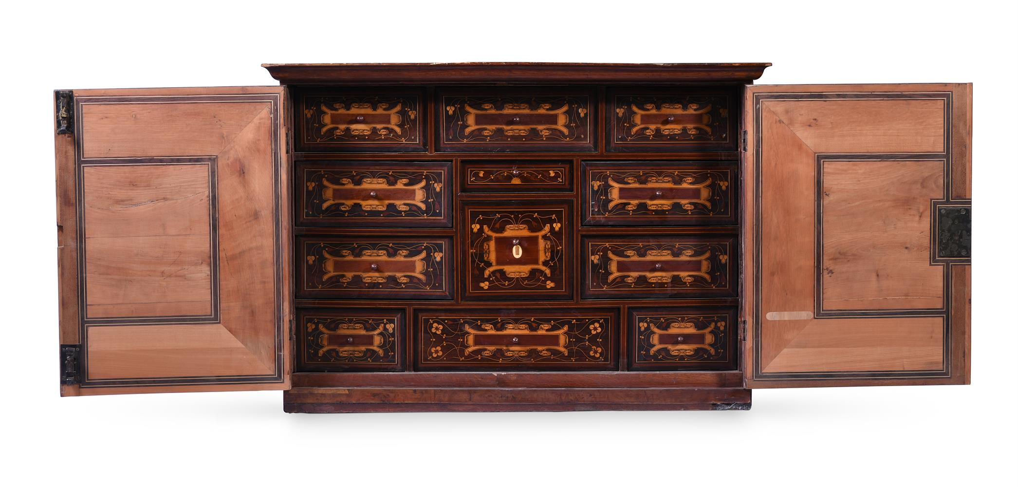 Y AN INDO-PORTUGUESE ROSEWOOD AND SPECIMEN MARQUETRY CABINET, LATE 17TH OR 18TH CENTURY - Image 2 of 3