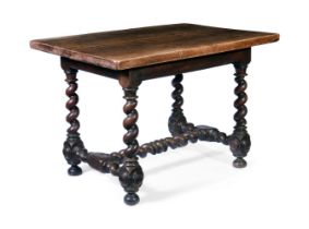 AN ITALIAN WALNUT CENTRE TABLE, CIRCA 1680 AND LATER