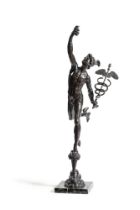 AFTER GIAMBOLOGNA (1529-1608) AN ITALIAN BRONZE FIGURE OF FLYING MERCURY, 19TH CENTURY