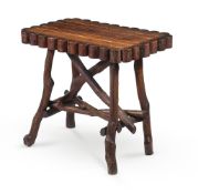 A PINE RUSTIC TABLE, LATE 19TH OR EARLY 20TH CENTURY