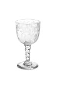 A LARGE ENGRAVED GLASS GOBLET, 19TH CENTURY