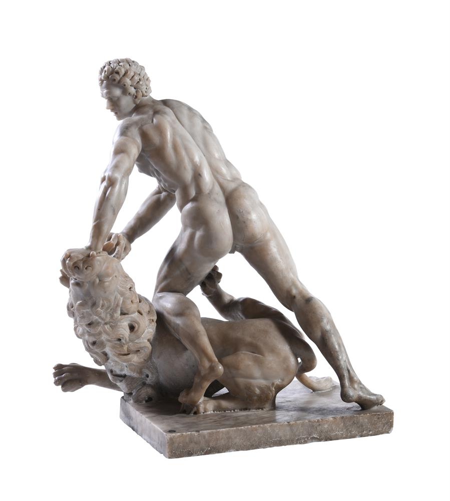AFTER STEFANO MADERNO (CIRCA 1576-1636 ) AN ITALIAN MARBLE GROUP OF HERCULES AND THE NEMEAN LION - Image 5 of 5