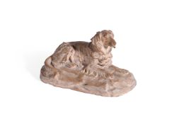 AN ITALIAN TERRACOTTA MODEL OF A DOG, LATE 19TH CENTURY
