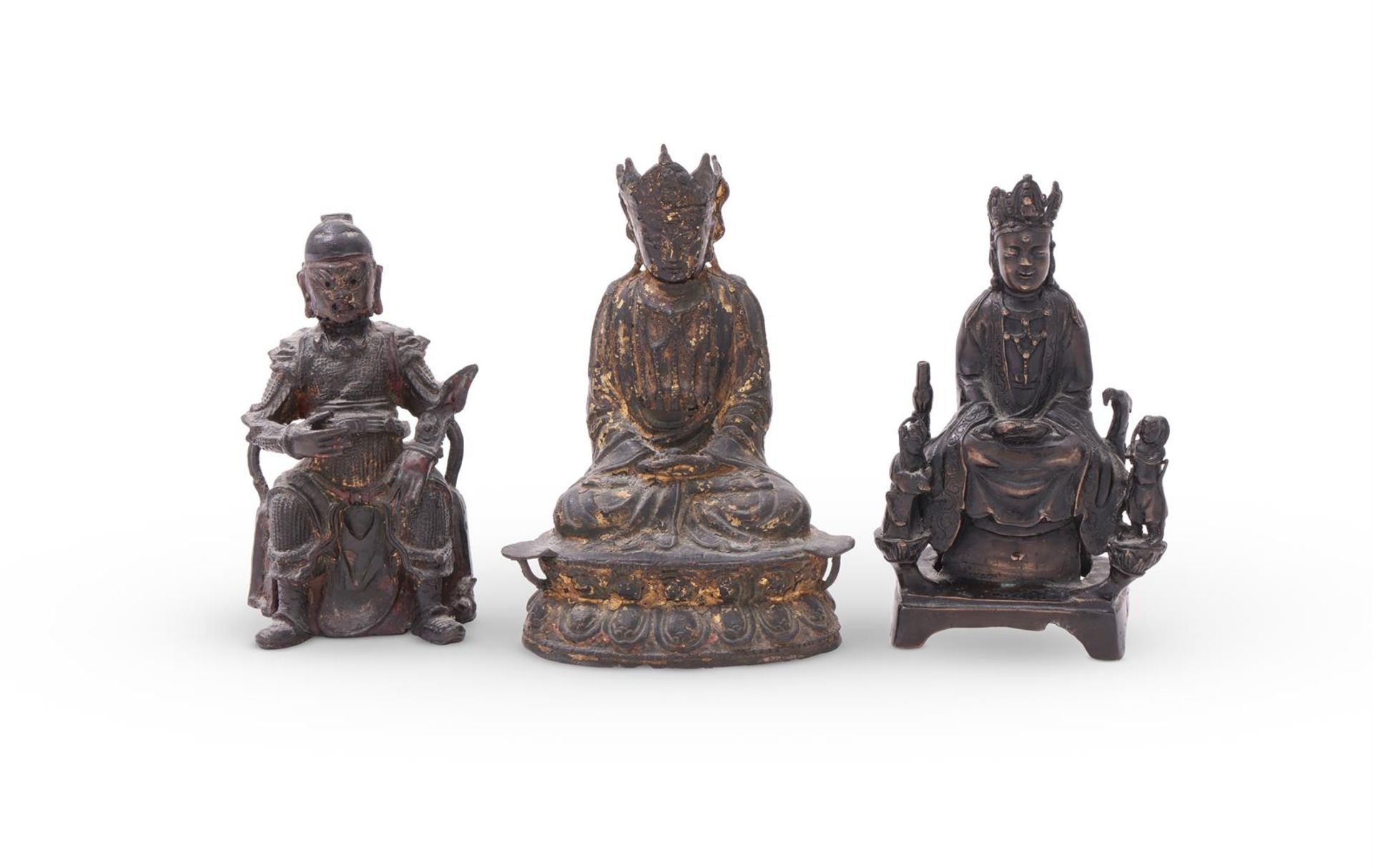 Two Chinese bronze Buddhas - Bild 2 aus 6
