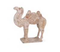 A Chinese unglazed pottery model of a Bactrian Camel