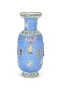 A Chinese canton enamel baluster vase