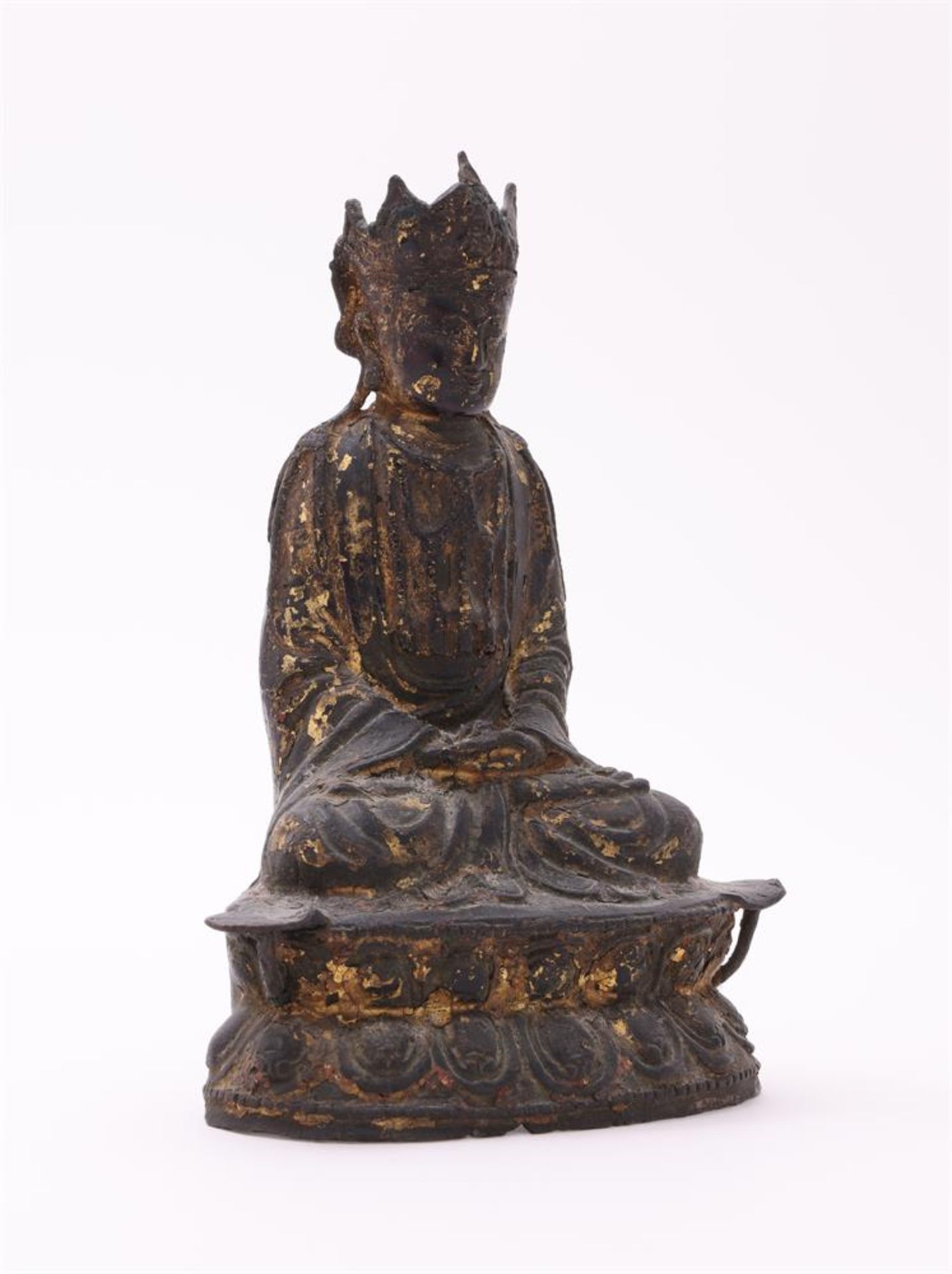 Two Chinese bronze Buddhas - Bild 3 aus 6