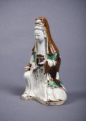 A Chinese Sancai glazed Figure of Guanyin